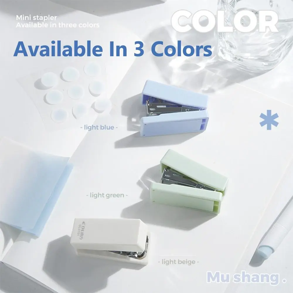 Grapadora de Color Morandi, herramienta de encuadernación Manual multifunción de alta resistencia, utiliza 24/6 grapas, grapadora sin esfuerzo, suministros de encuadernación