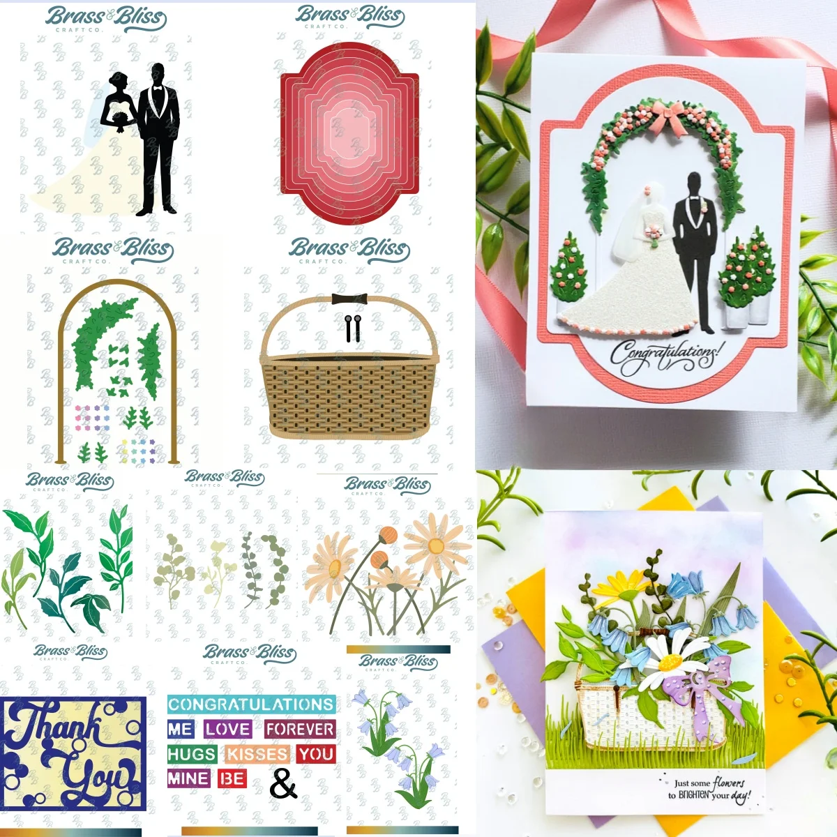 Wedding Floral Arch Die Metal Cutting Dies for DIY Making Card Scrapbook Embossed Paper Album Craft Supplies Template Decoration