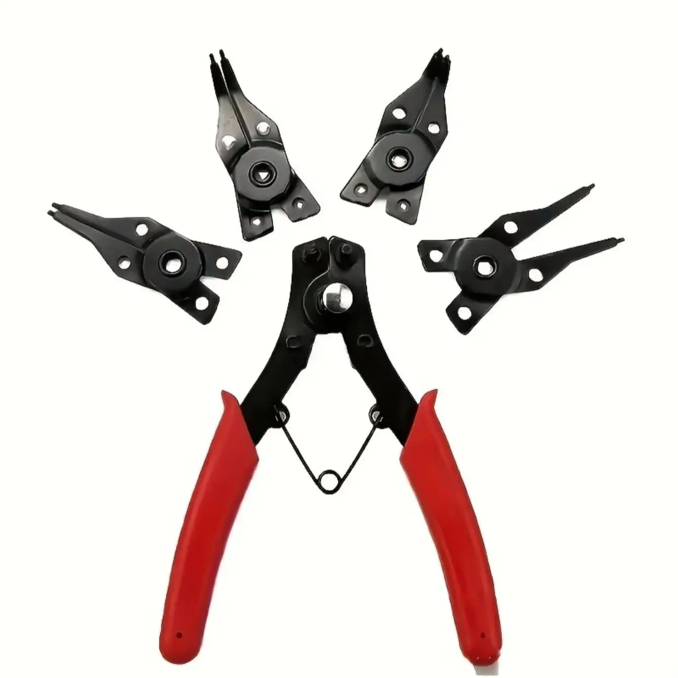 4-in-1 Sicherungsringzangen-Set, Multifunktionale Handwerkzeuge mit Wechselbaren Zangenköpfen – Detail 1