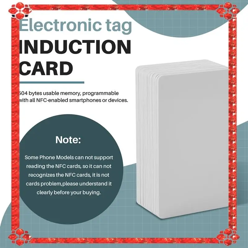 24 시간 배달 30Pcs NTAG215 카드 비접촉식 Nfc 카드 태그 504Byte 읽기-쓰기 PVC 카드 휴대용