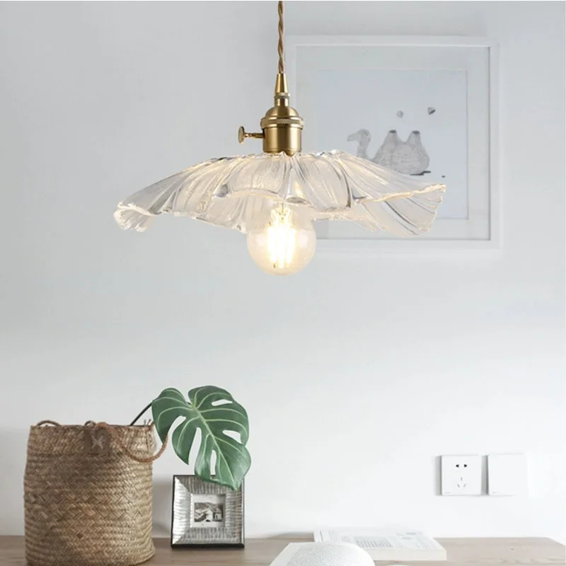 Modern Restaurant Chandelier Simple and Creative Lotus Leaf Ceiling Lamp Bar Table Corridor Crystal Glass Bedside Lamp image 4