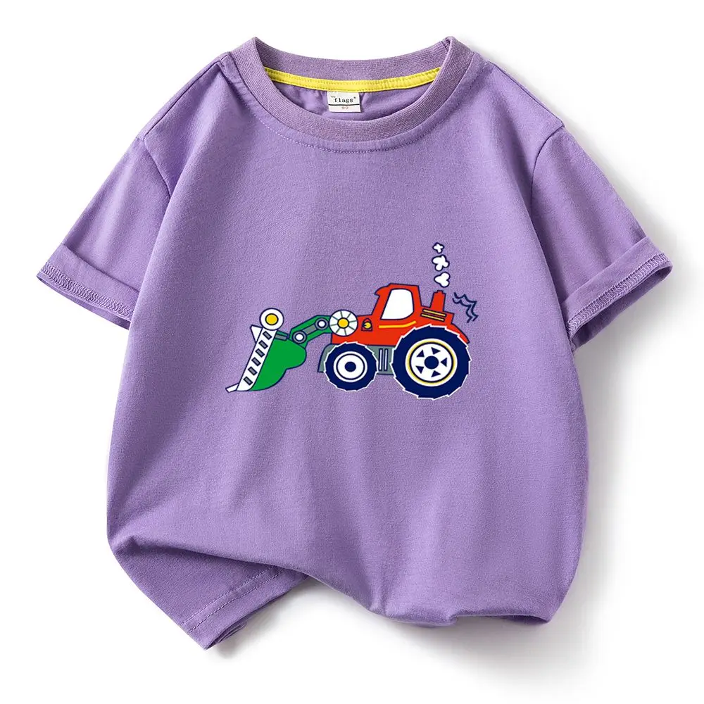 Boys and girls short-sleeved T-shirt children's summer 100% cotton baby half-sleeved T-shirt 2024 new boys handsome loose top