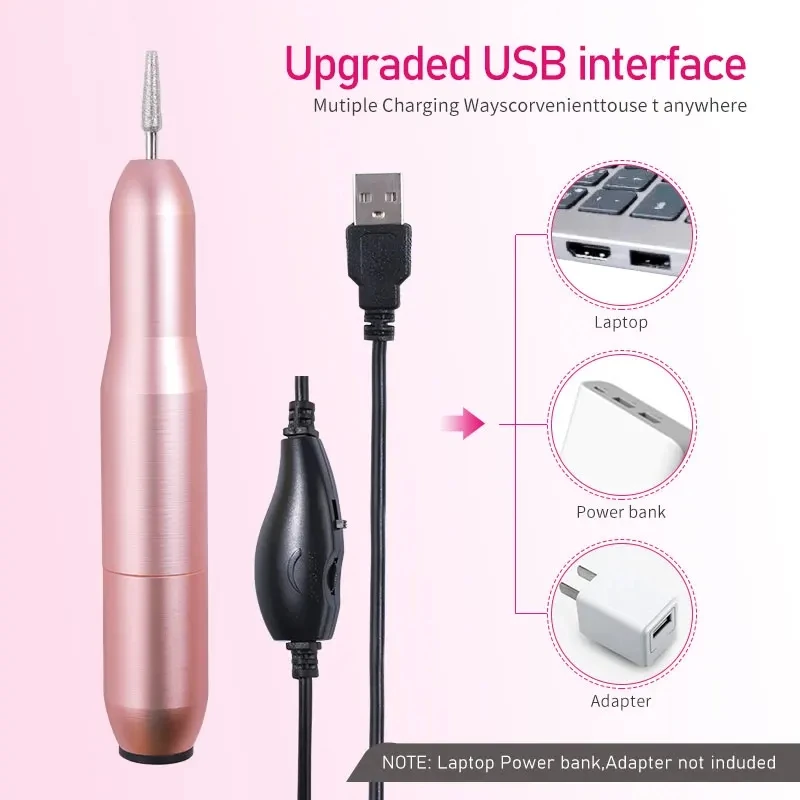 Perceuse à ongles électrique professionnelle-tour de manucure ponceuse stylo de fraisage pour fournitures d'équipement d'ongles