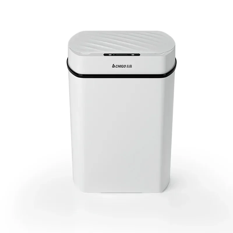 Chigo Household Good-looking Kitchen Bathroom Desktop Fully Automatic High-End Intelligent Induction Large Trash Can with Lid