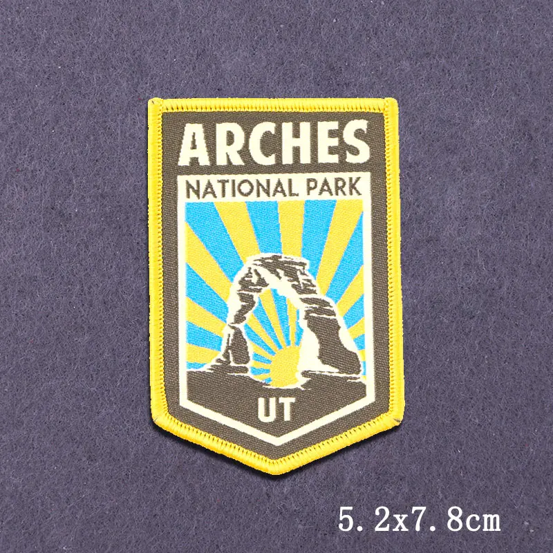 Wilderness Patches On Clothes Mountain Embroidery Patch Nature Adventure Sewing Patches For Clothing Travel Patch Outdoor Badge