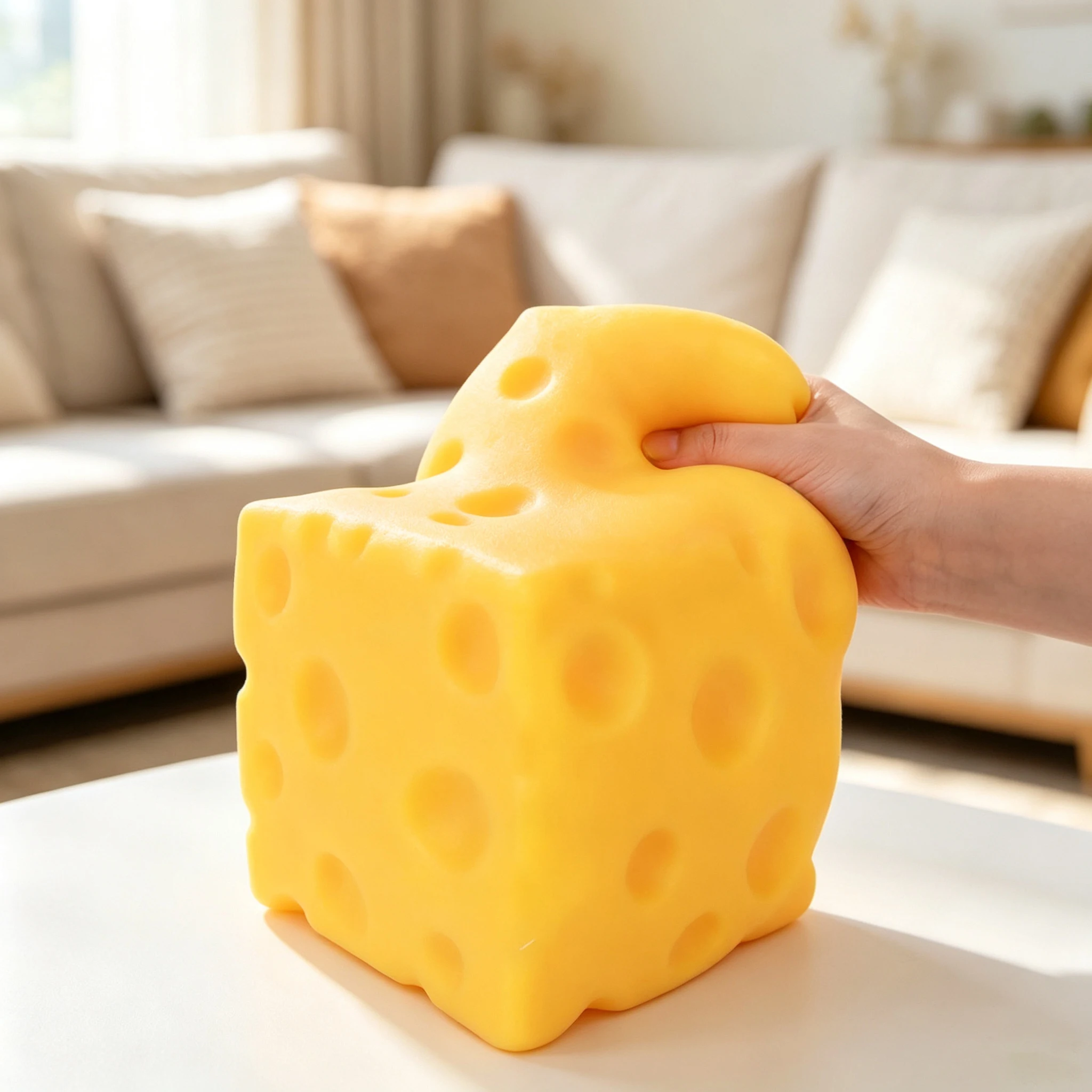 1/2/3/5 Stück Langsam Aufsteigende Riesen-Käse-Gummibärchen Super Weiche Quetschbare Kristallmasse Erwachsenenspielzeug zur Angstlinderung Geschenke – Detail 5