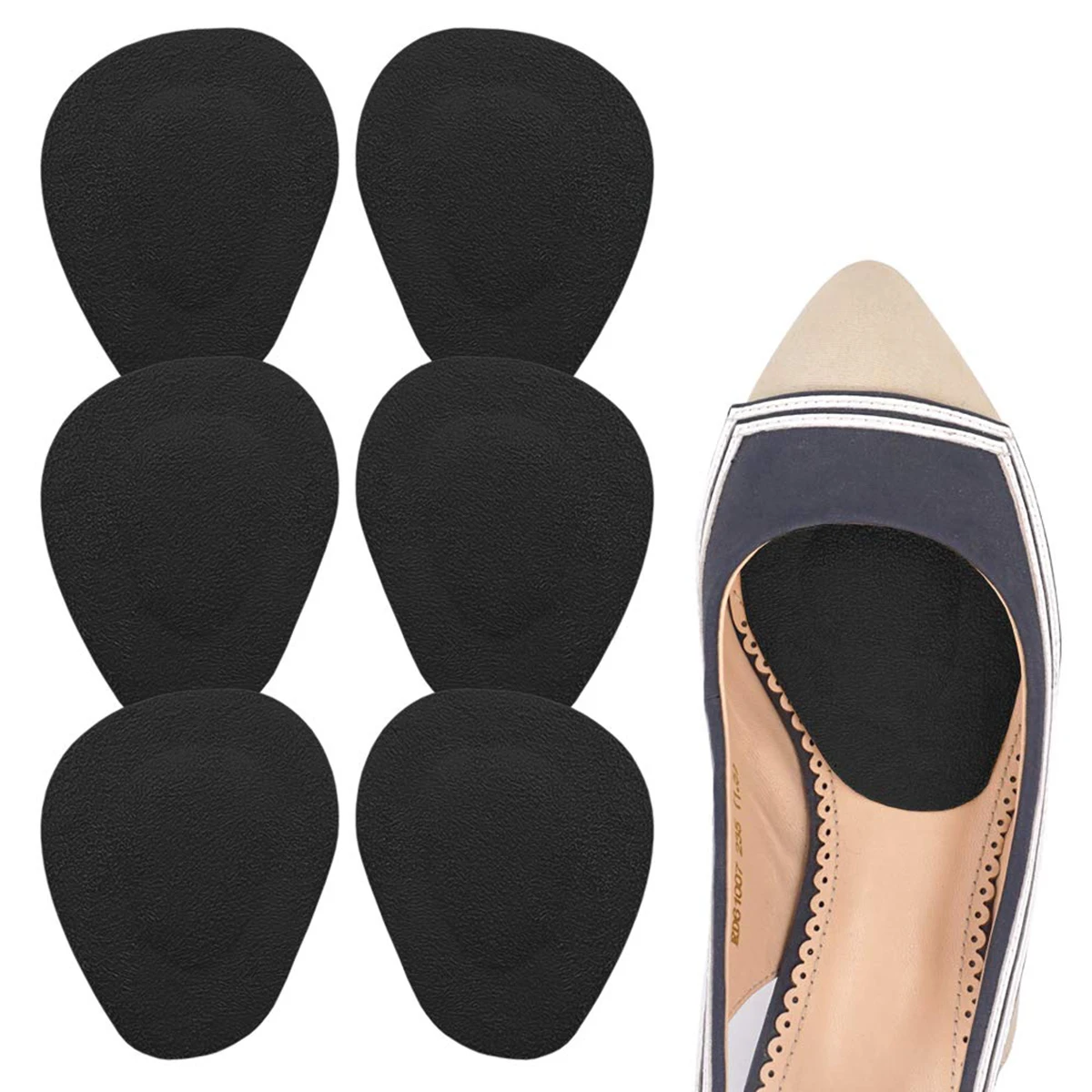 

3Pair Anti-Slip Forefoot Cushion Pads Thickened Gel Half Insoles for High Heels Pain Relief Standing Walking Prevention