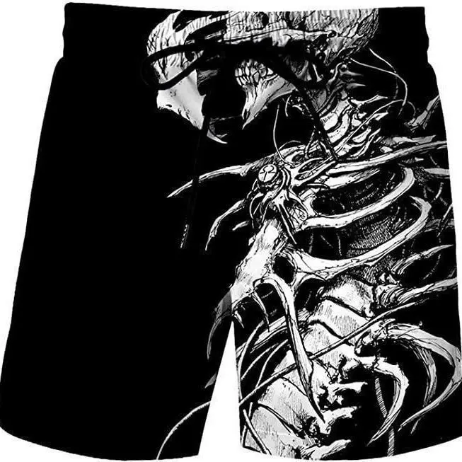 

Men Cartoon 3D Printed Summer Pants Loose Casual Beach Sports Shorts
