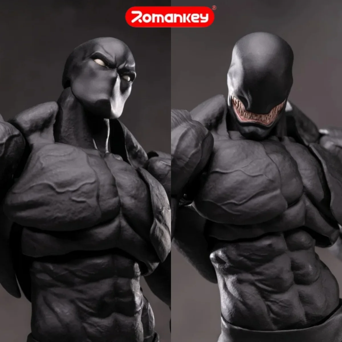ฟิกเกอร์แอคชั่นชายร่างใหญ่สีดำ Romankey - รุ่นลิมิเต็ดอิดิชั่น ของแท้ ผลิตจาก PVC พร้อมอุปกรณ์เสริมกล้ามเนื้อแบบถอดเปลี่ยนได้ สำหรับงานนิทรรศการ WF