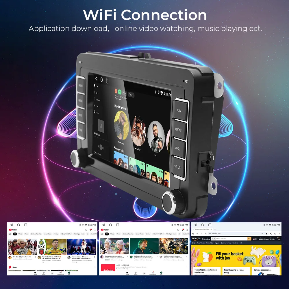 راديو السيارة لشركة فولكس فاجن باسات MK5 MK6 جيتا جولف تيجوان 2 الدين أندرويد 13 ستيريو سيارة 2din مشغل وسائط متعددة راديو GPS واي فاي AUX-in