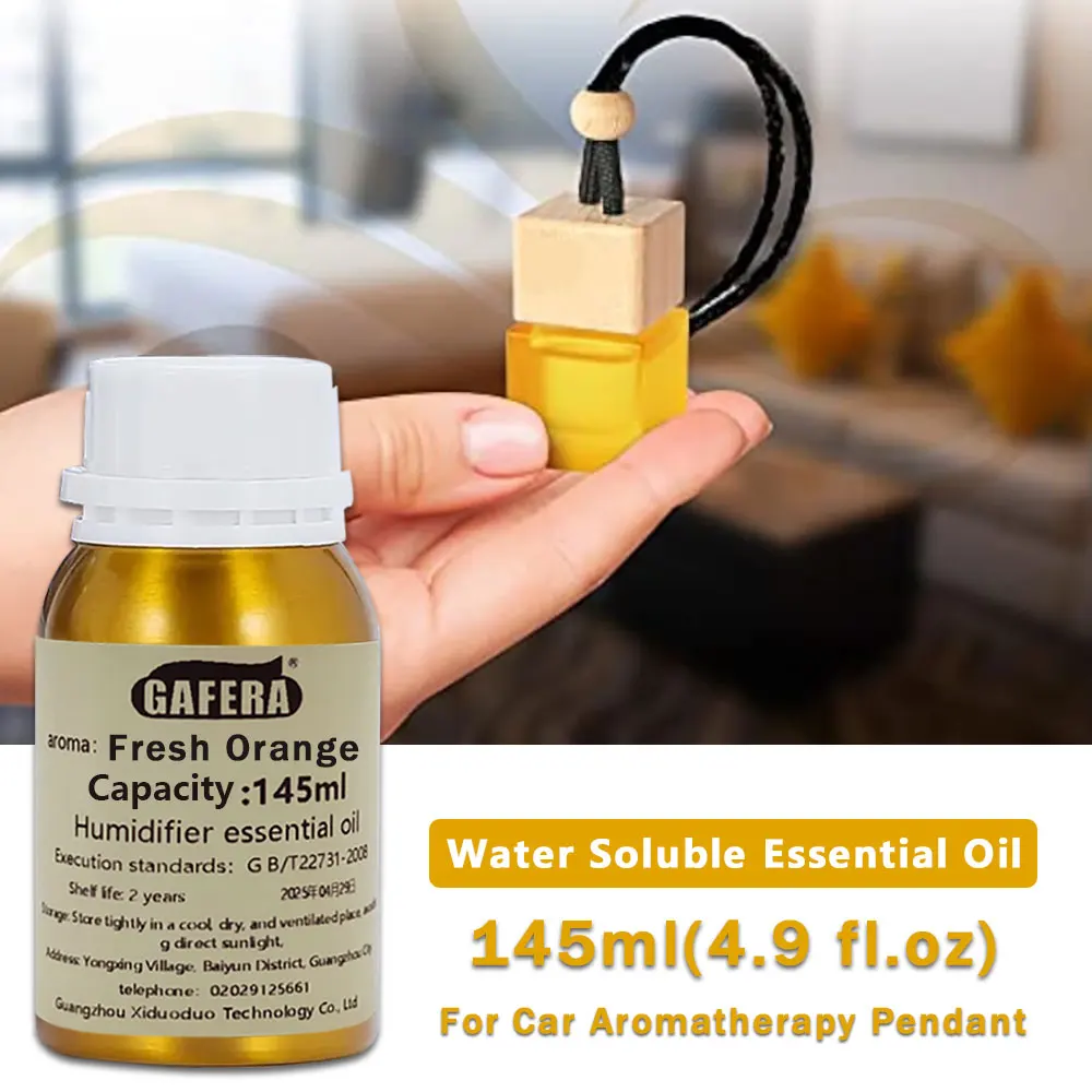 

GAFERA 145ml(4.9 fl.oz) Fresh Orange/Shangri-La/Jade Dragon Tea/Black Opium/Rose Essential Oils - For Car Aromatherapy Pendant
