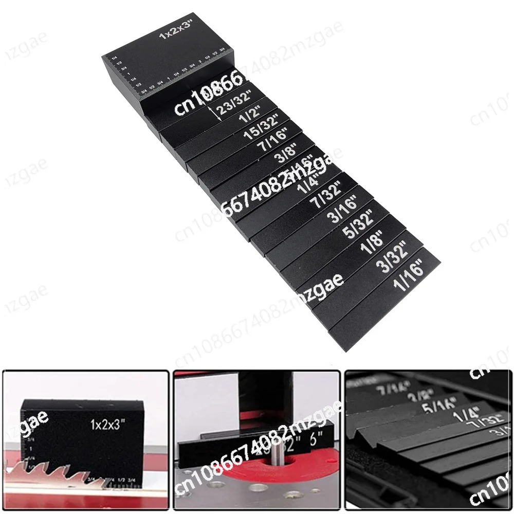 Woodworking Altimeter Kit with Measuring Block - Precision Aluminum Setting Strip for Accurate Measurements