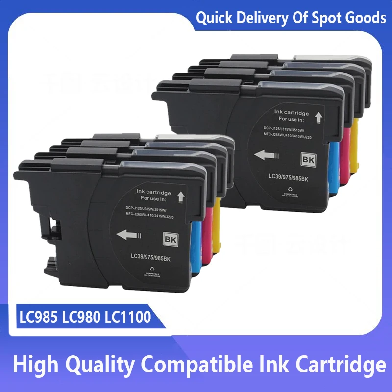 

Compatible For Brother LC985 LC-985 Ink Cartridge For DCP-J140W 145C 165C 195C 197C 383C 385C 390CN MFC-J265W J410 J415W J220