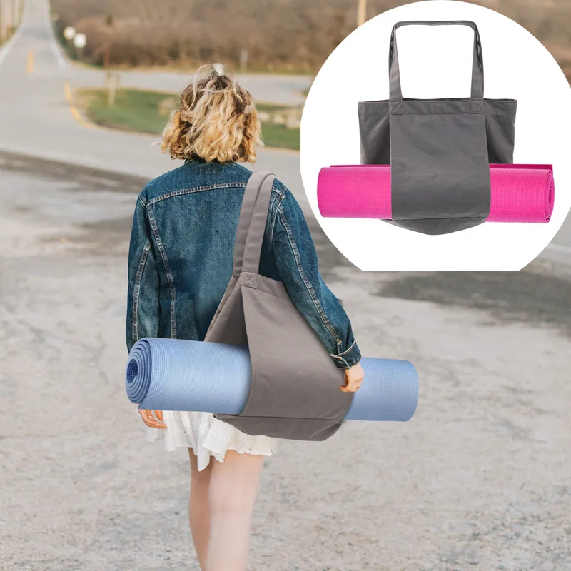 

Outdoor Sports Yoga Mat Storage Bag Canvas Yoga Mat Rug Bag Portable Ladies Shoulder Yoga Clothes Storage Bag