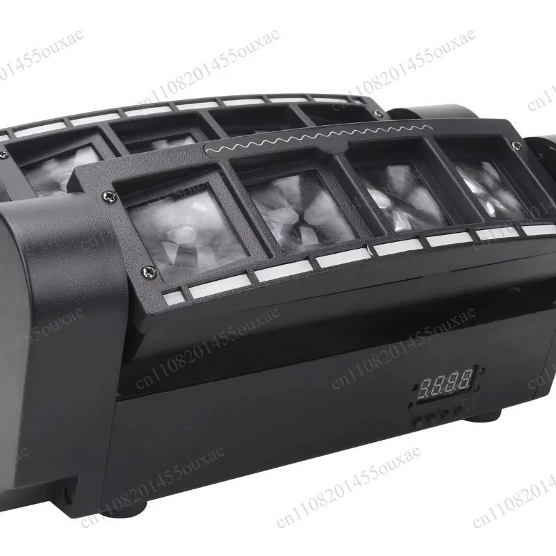 RGB Color Changing Mini Spider Moving Head Light Customizable 8-Beam Stage Beam Light for Bar Club Party Events