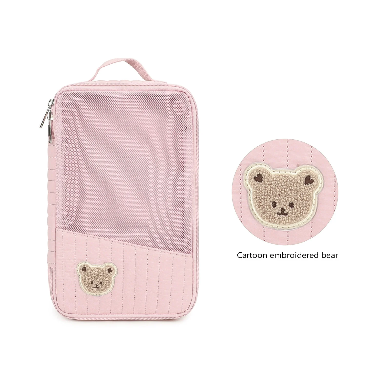 Cute Diaper Bag for Stroller Hanging Bag Separate Storage for Baby Clothes and Diapers Travel Change and Washing Storage Bag