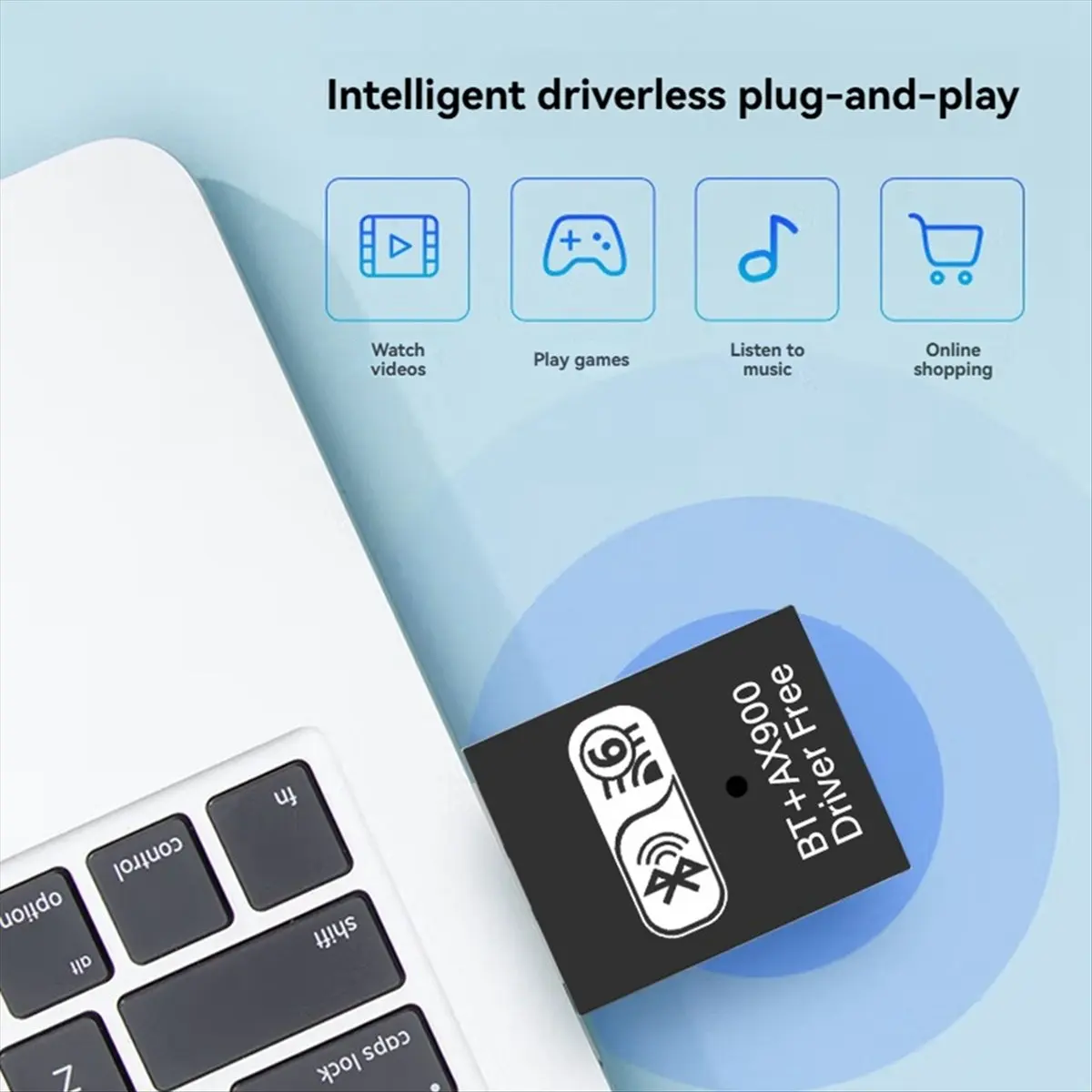 DT1113 Mon.2 in 1 AX900 USB WIFI6 Bluetooth 5.4 Wireless WiFi Adapter Dual Band 2.4G+5GHz 900Mbps Network Card for Win10/11