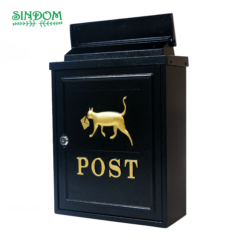 2024 Hot Sale Residential Letter Cat Post Box Lockable Modern Mailbox for Wall