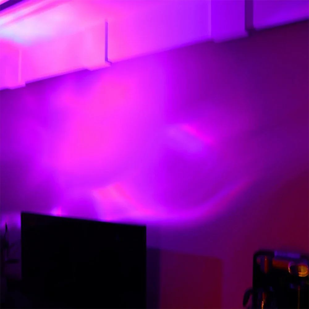 LED Night Light Bedroom Bedside Table Light Romantic Light Rotating Water Ripple Projection Lamp Atmosphere Light for Room Bar