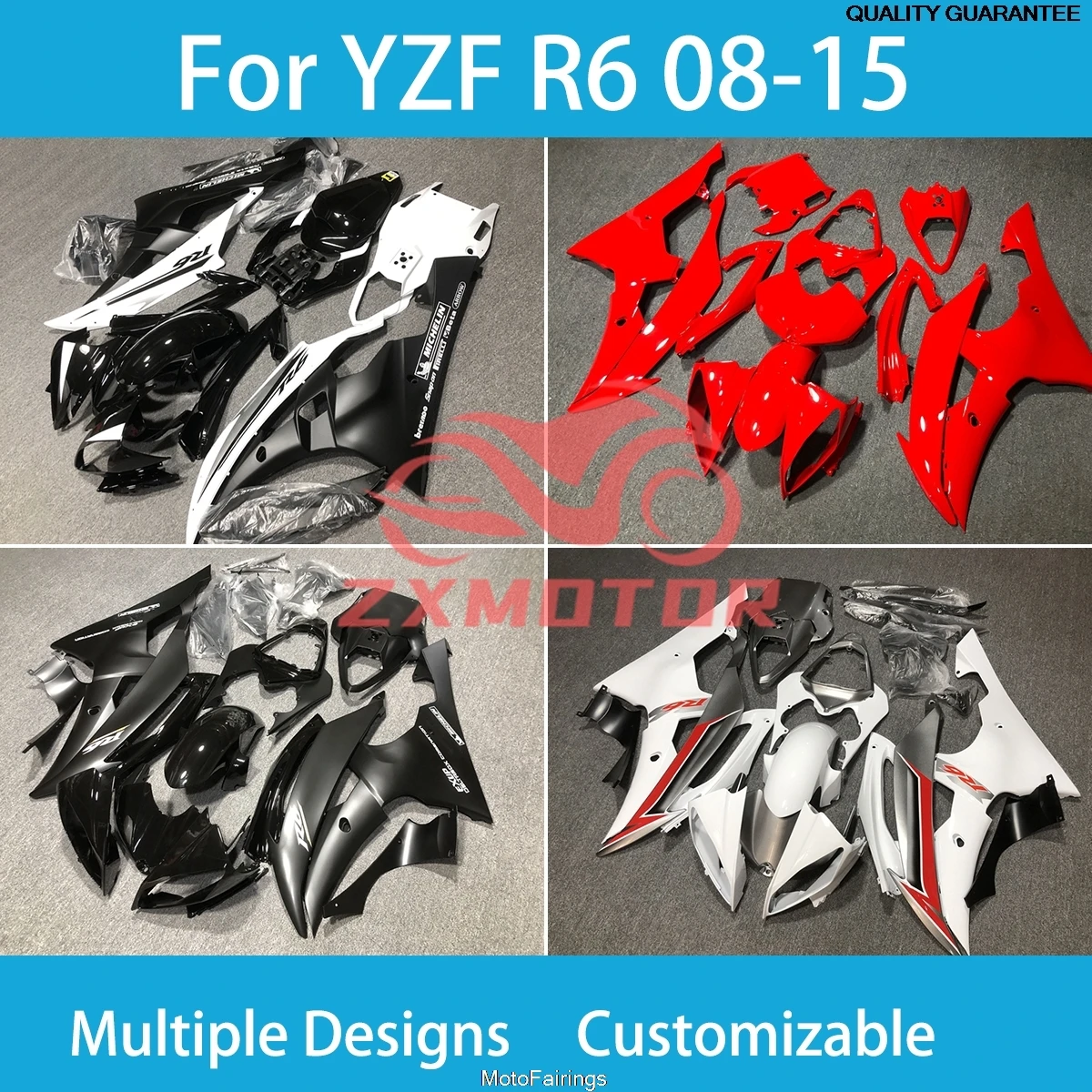Fairings Fit for Yamaha YZF R6 08 09 10 11 12 13 14 15 Prime ABS Motorcycle Aftermarket Faiirng Kit R 6 2008 2009 2010-2015