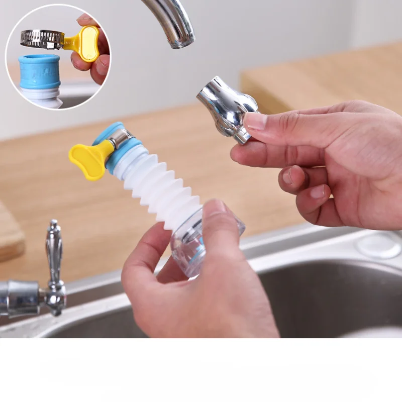 1Pcs Tap Water Household Faucet Kitchen Faucet Extender Rotatable Shower Nozzle Dishwashing Splash-proof Faucet Accessories