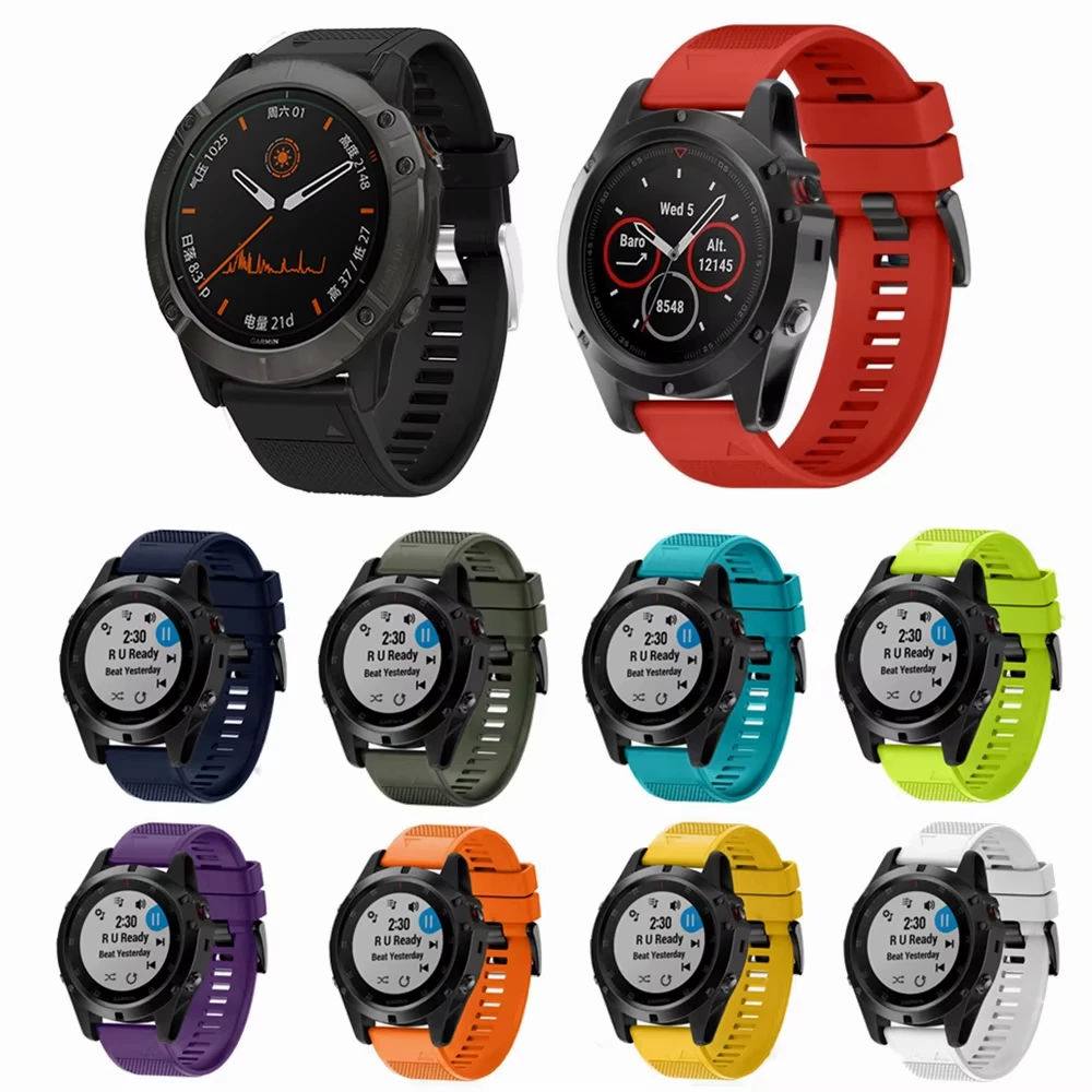 ل Garmin fenix 7 7S 7X 6 6S 6X Pro حزام ساعة ذكية سيليكون الفرقة ل Fenix 5X 5 5S Forerunner 935 945 الإفراج السريع كوريا