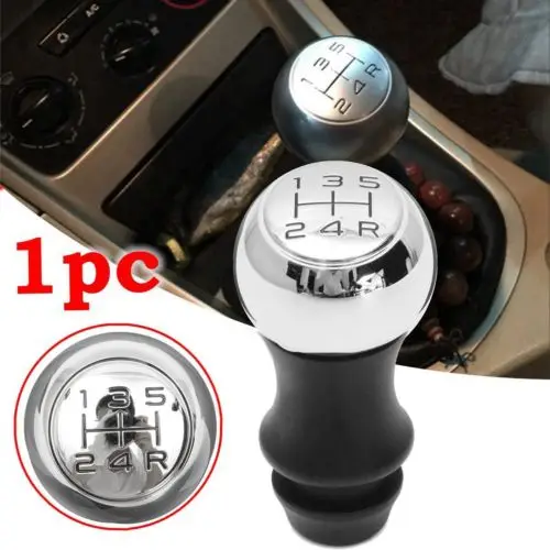 

5 Speed Chrome MT Gear Shift Knob Universal for Peugeot 106 206 207 306 307 407 408 508 Car Replacement Parts 100.5x48.3mm