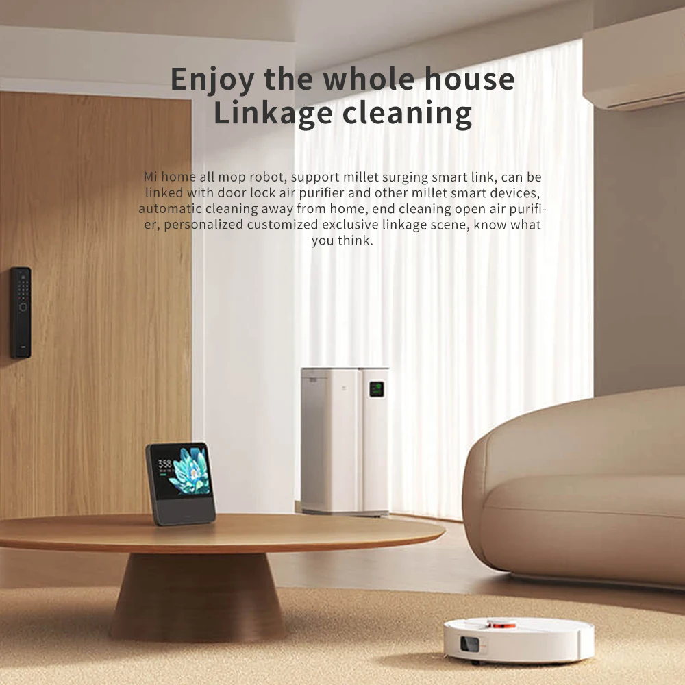 XIAOMI MIJIA Self Robot Vacuum Cleaners Mop H40 Smart Home Sweeping High Speed Rotary Scrubbing 6000PA Cyclone Suction LDS Laser