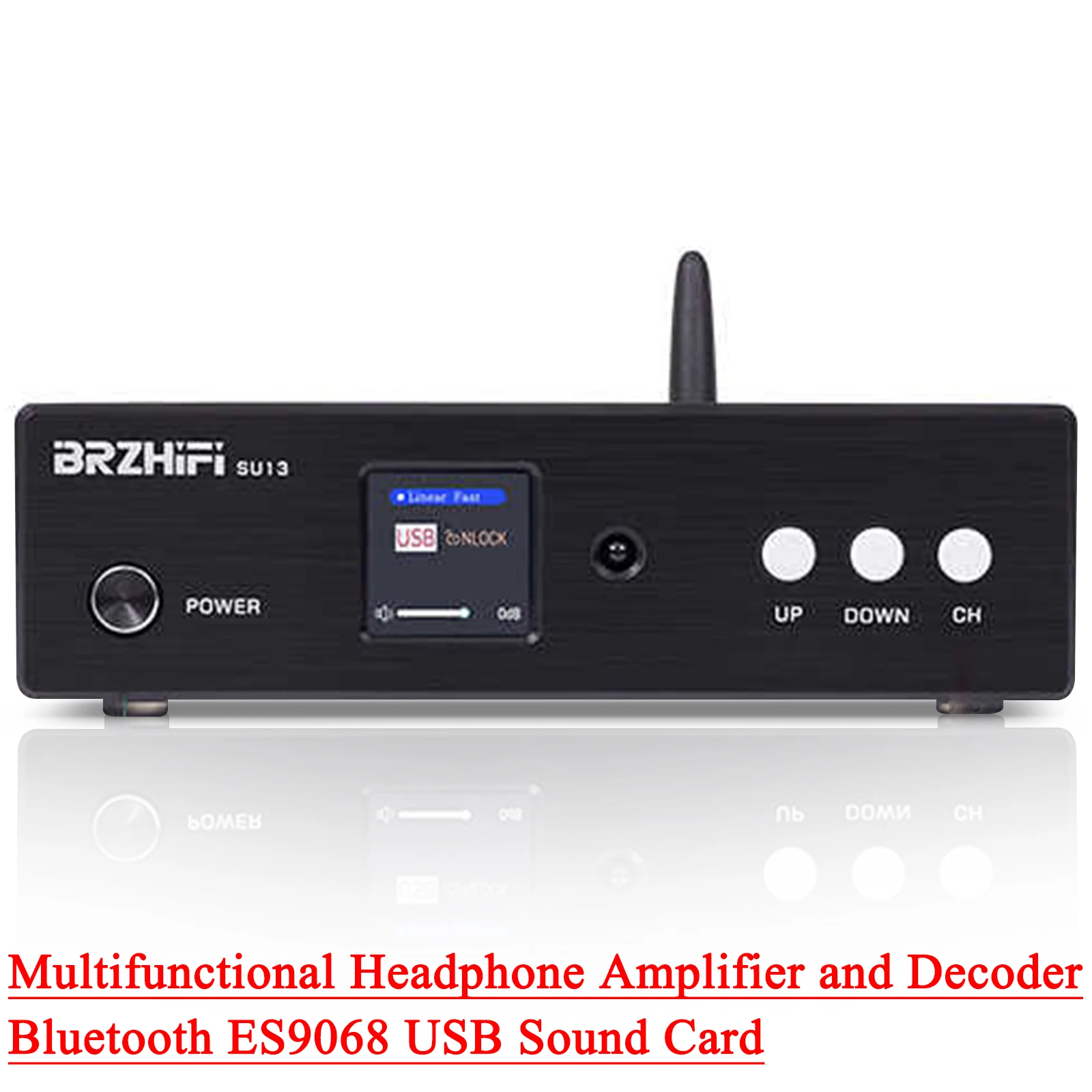

SUQIYA SU13 Desktop HIFI Bluetooth ES9068 Decoder USB Sound Card Digital Interface Headphone Amplifier All-in-one Bluetooth 5.0