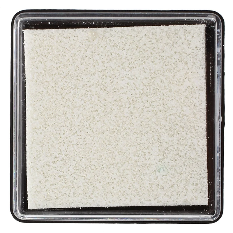 2 Pcs Ink Pad Stamp Pad For Wedding Letter Document , White & Silver