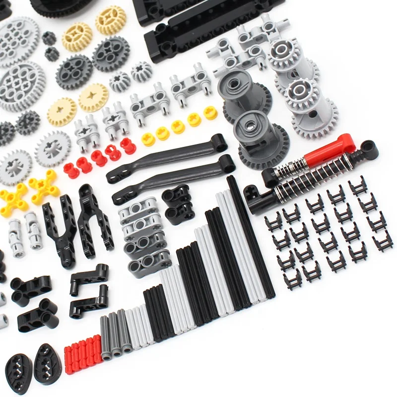 175pcs Technology Mixed Packing Parts High-Tech Gear Bush Panel Plate Axle and Pin Connector MOC Toys Compatible with 32269 4459