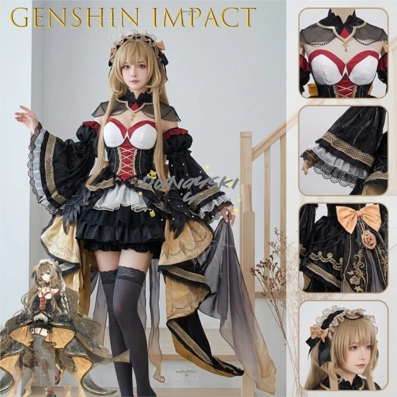 Sandrone Marionette Night Heavy Yarn Fanmade Cosplay Outfit Genshin Impact Game Costume For Comic Con Character Role Play