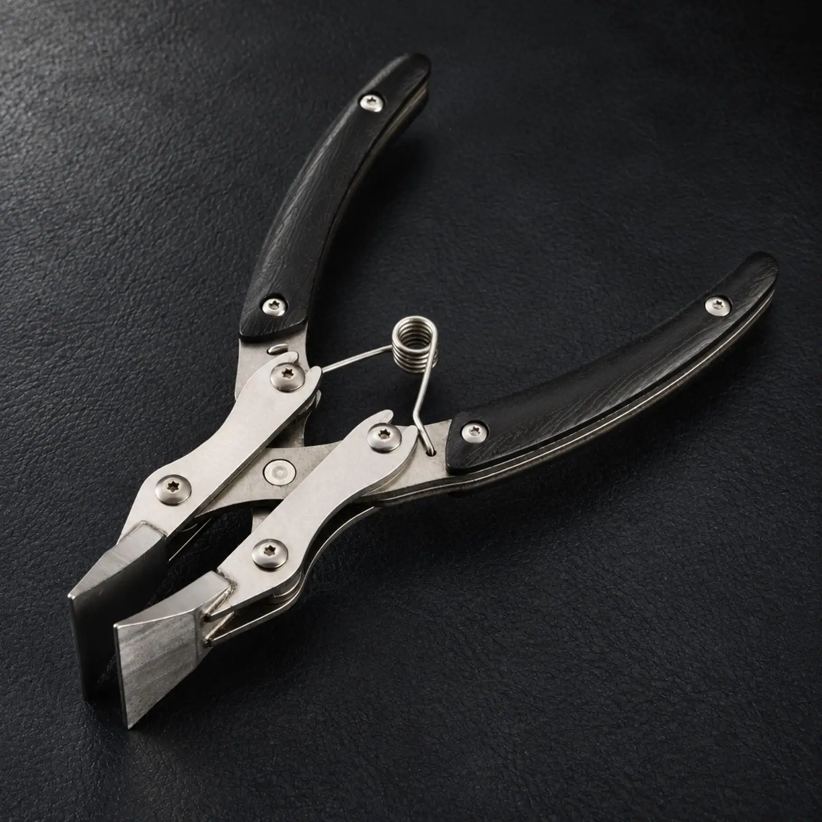 Stainless Steel Leatherworking Pliers for Edge Folding Craft Tool for Leather DIY Hand Press Tool for Leathercraft Projects