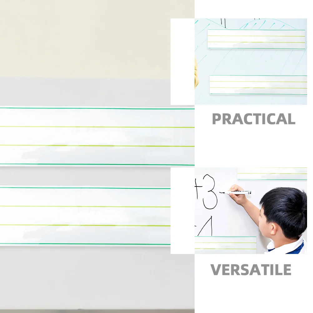 2 قطعة بطاقات التدريس الرسالة المغناطيسية قابلة لإعادة الاستخدام شرائط المسح الجاف للسبورة البيضاء الثلاجة الفصول الدراسية اصطف مذكرة دفاتر التعليمية #5