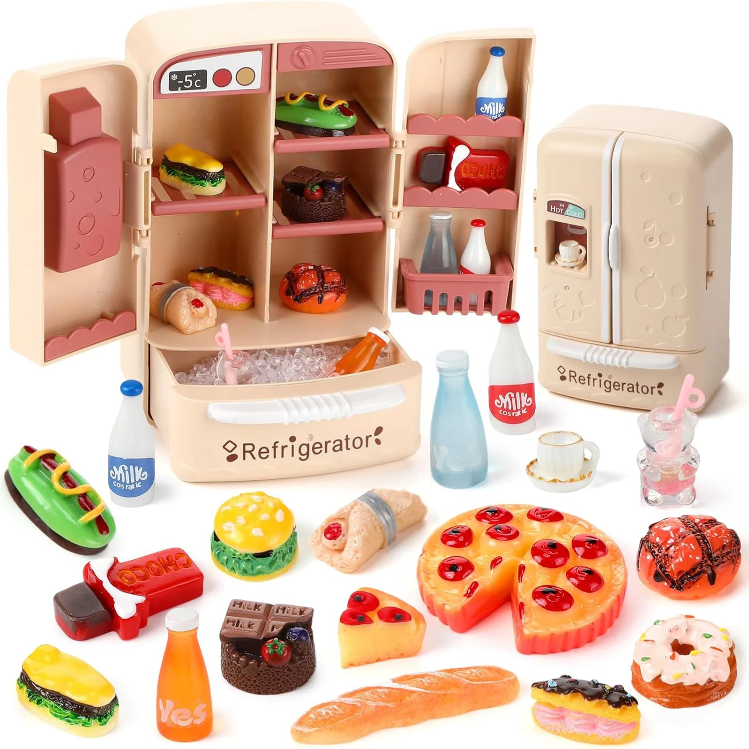 1:12 Miniaturowe Meble Wózek na Zakupy Lodówka Półka Kuchenna Mini Napój Deser Jedzenie Domek dla Lalek Kuchnia Zabawka Model Prezent nowy