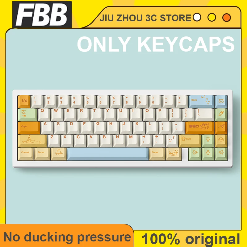 

Original FBB Keycaps No Ducking Pressure Pbt Thermal Sublimation 1.7mm Enzol Customized Mechanical Keyboard Key Caps Gifts