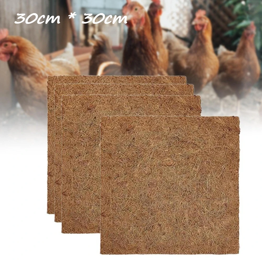 30*30 cm ekologiczne podkładki do gniazd dla kur z włókna kokosowego – wielokrotnego użytku, do użytku jako podkładki do legowania jaj, trwałe podkładki do gniazd dla drobiu.