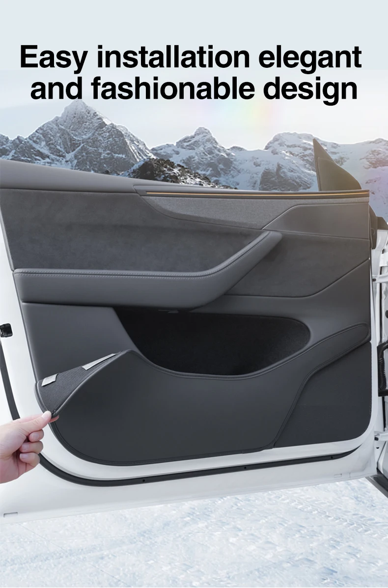 Geeignet für das neue Tesla Model Y Juniper 2025, 4-teiliges Schutzpolster für die Seitentüren, um Tritte zu verhindern, Innenraumzubehör. – Detail 5