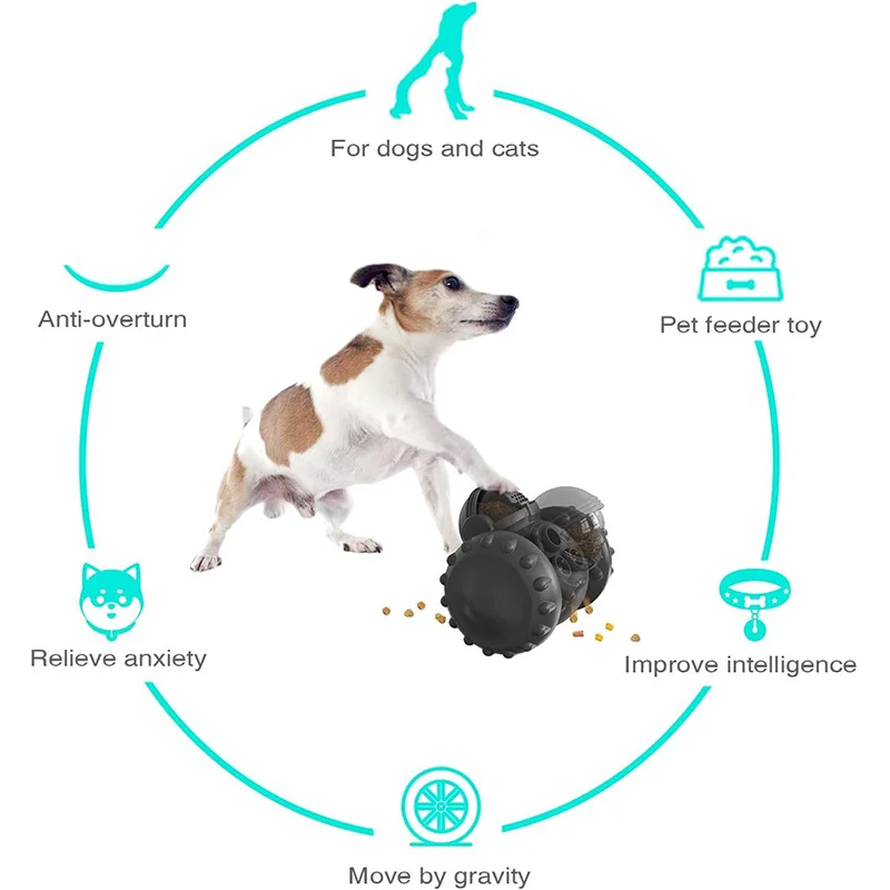 상호 작용 장난감 및 음식 디펜서, 고양이 치료 디펜서 장난감, 개와 고양이용 상호 작용 음식 장난감, 애완 동물 식품 디펜서, 롤링