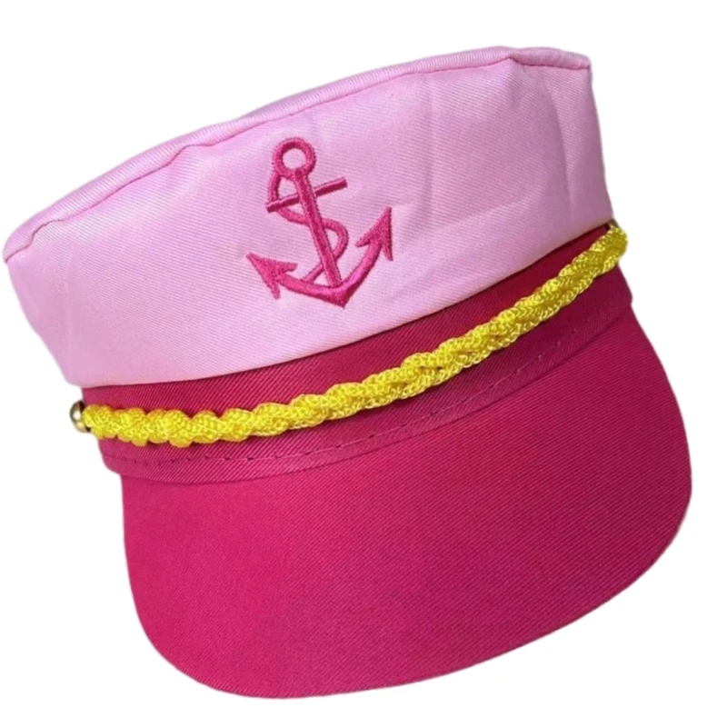 Captain Hat Adult Yacht Boat Hat Marine Officer Hat Adult Navigational Headwear for Party Make Up and Outdoor Activity