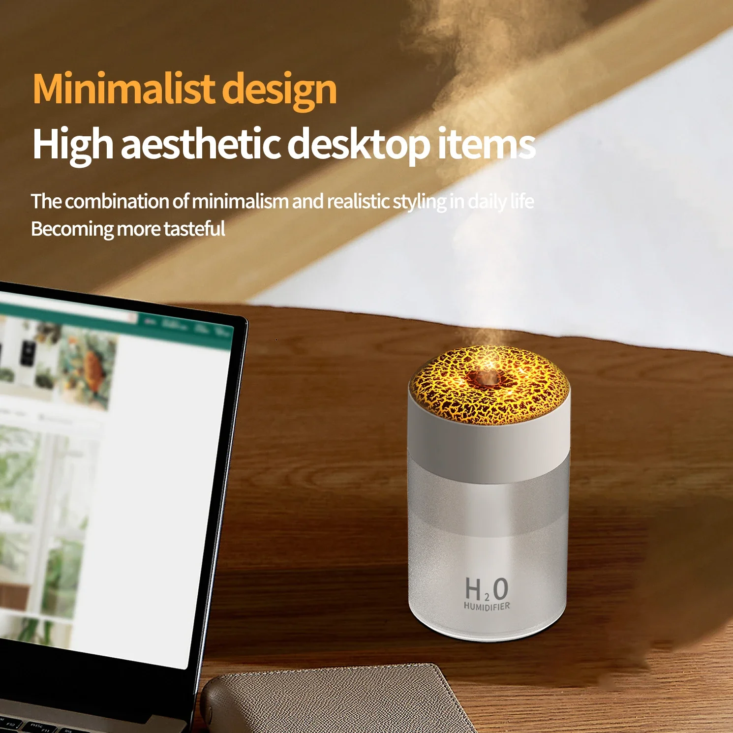 2025 جديد صغير الحمم البركانية الهواء المرطب سيارة معطّر الهواء زيت طبيعي الناشر مع أضواء ليلية ملونة للمنزل مكتب