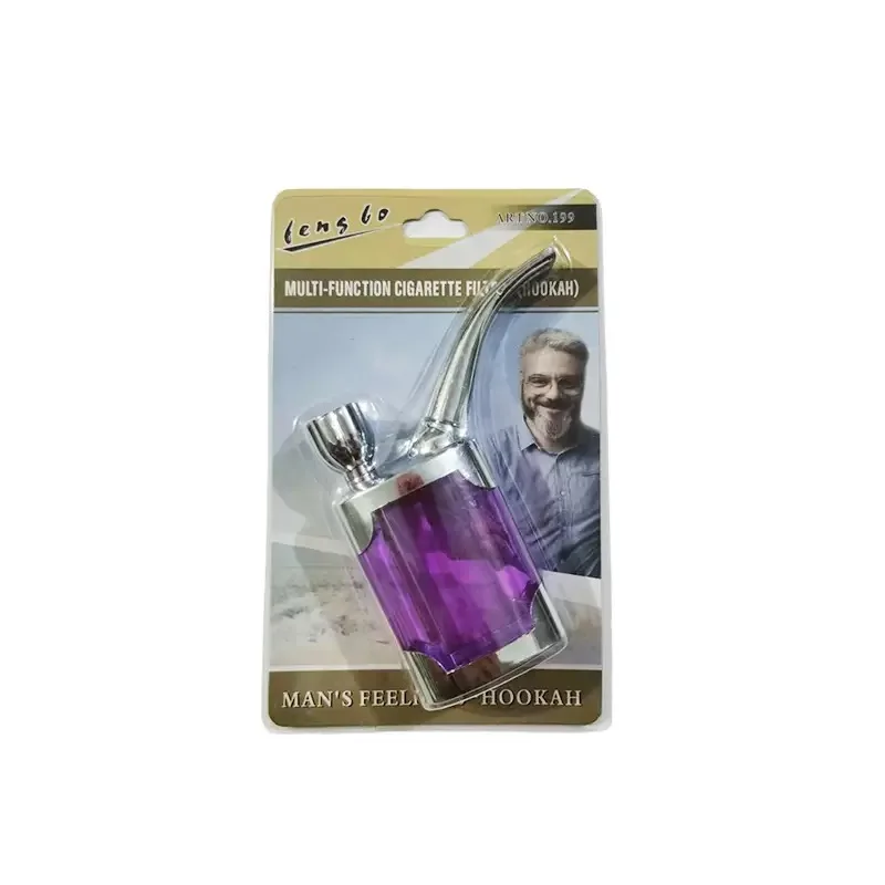 Portable Classic Water Smoking Pipe Reduce Tar Acrylic For 8mm Tabacco Washable Cigarette filter Holder Smoke Gift of Health view 6