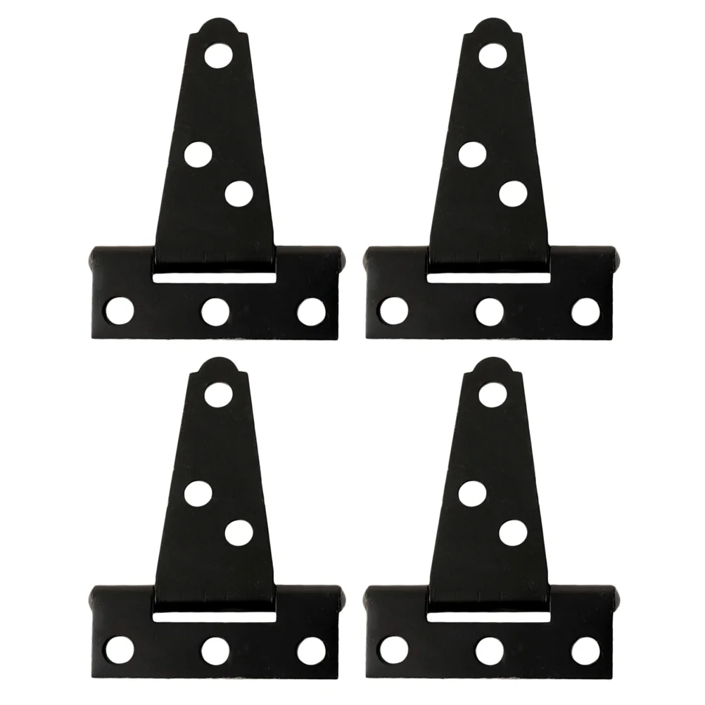 

4PCS 2 Inches Sturdy T Shape Hinge Zinc Coating T-shaped Hinge Multi-purpose Triangle Hinges Slotted Bearing Door Hinge for Home