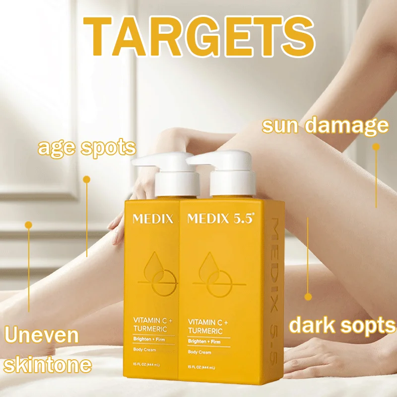 444ml Medix 5.5 Vitamin C TURMERIC Body Lotion Moisturizer Treatment Cream Brightening Revitalizing Firming Repairing Hydrating