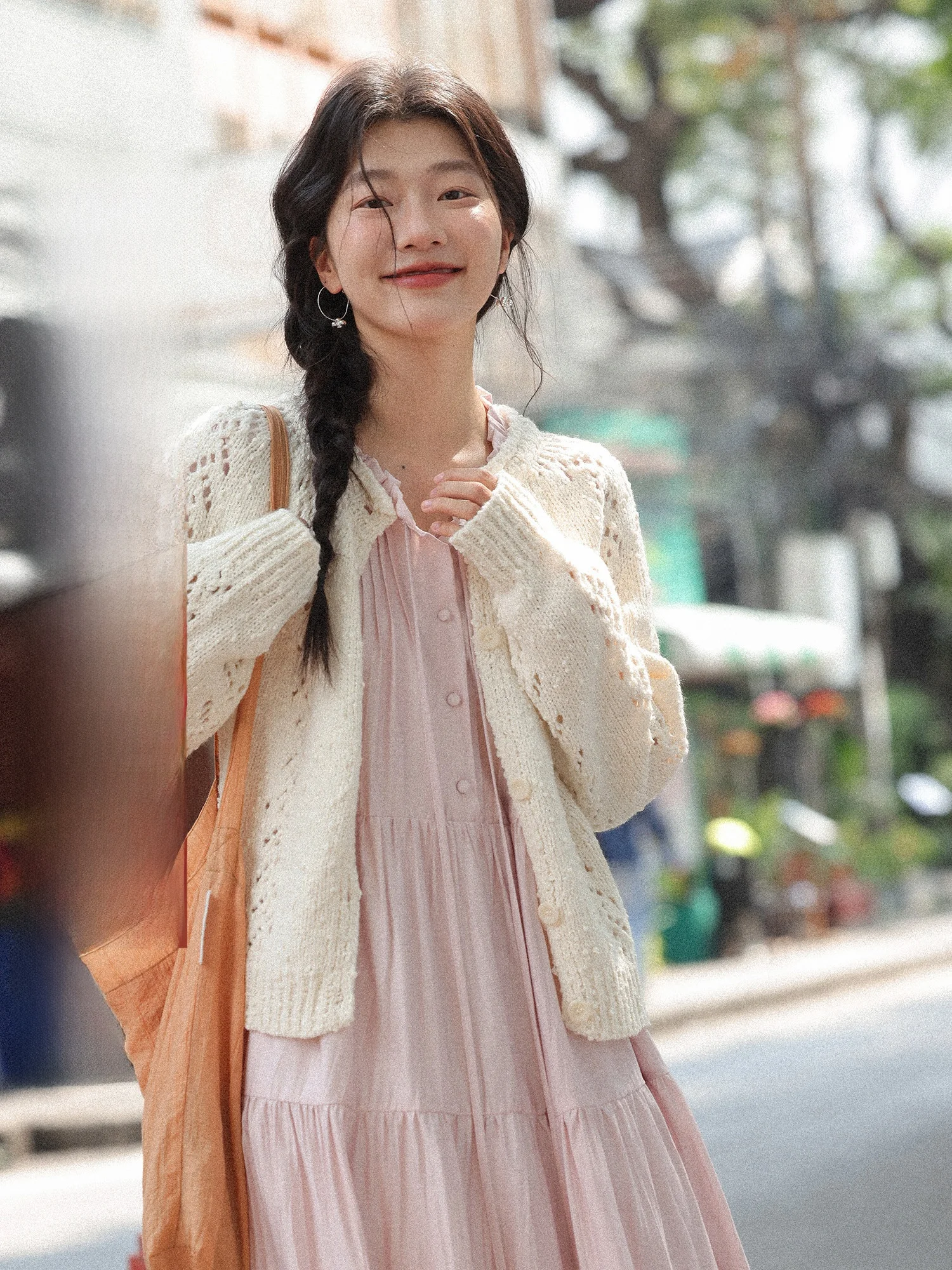 

Mixed Define Apricot Long Sve Hollow Knitted Open Cardigan Women's Spring New Korean Sle Beautiful Match Skirt Outerwear...