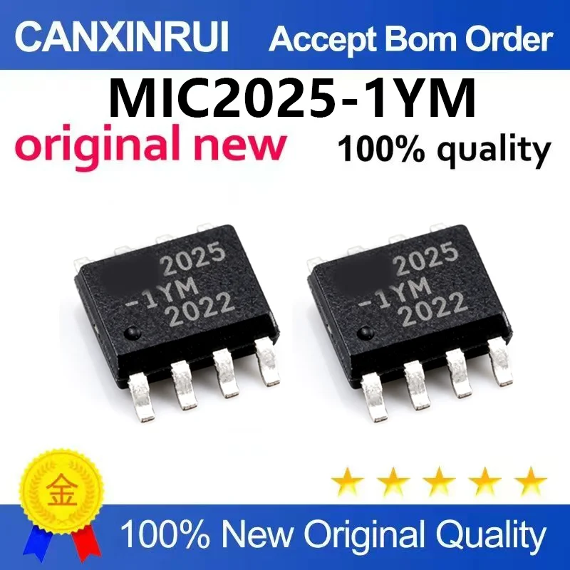 （5pcs-100pcs)Brand new original MIC2025-1YM-TR silk screen printed 2025-1YM patch SOIC-8 power switch chip