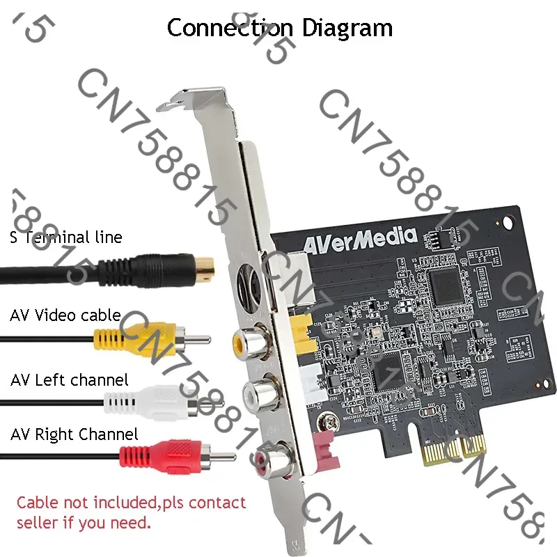 For AverMedia  AV/S Terminal HD Video Monitoring Analog，Video Capture Card AV PCI E DVR Card C725B