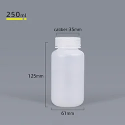 2Pcs 250ML Empty refillable bottles with Lid Wide Mouth Storage Container Leakproof Food Grade Polypropylene Bottles