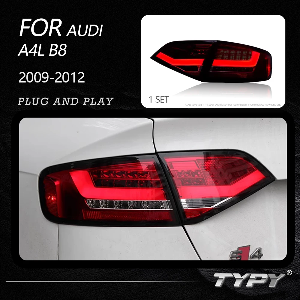 

TYPY Car Tail Lights For Audi A4L B8 2009-2012 LED Car Tail Lamps Daytime Running Lights Dynamic Turn Signals Car Accessories