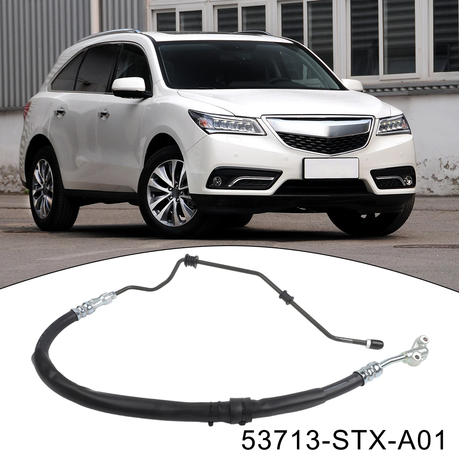 

Car Accessories Line Hose Black/Silver Direct Fit Line Hose Assembly Plastic/Metal Plug-and-play Car High Quality